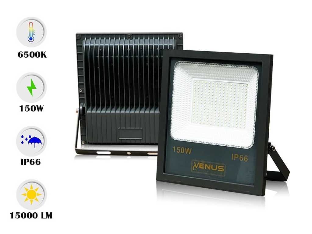 10 x LED Fluter 150W - 6500K Kaltweiß - Wasserdicht IP66