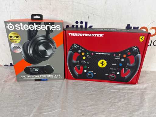 SteelSeries Nova Pro Gaming Headset | Thrustmaster Ferrari 488 GT3 Wheel Add-on Racestuur 