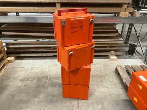 Cajas de módulos Systra de 4 piezas en naranja de 32 cm de altura