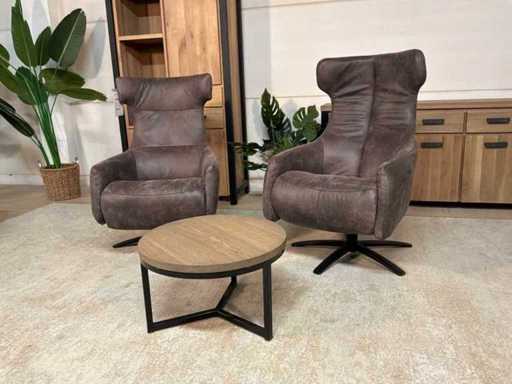 Samson Swivel poltrona rilassante in pelle