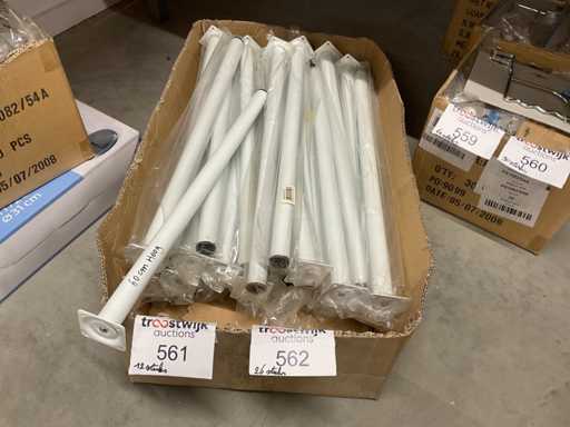 26 x weiße Möbelbeine 60 cm