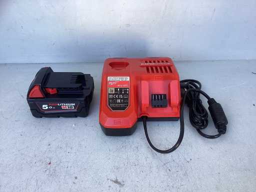 Milwaukee M12-18 FC Universele Snellader + met 5ah accu