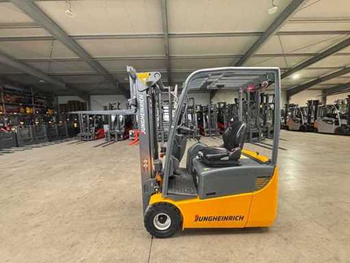 2015 Service + UVV 05/2027 Jungheinrich EFG115 1450kg Duplex Free Lift Electric Forklift Forklift 7,392 Hours