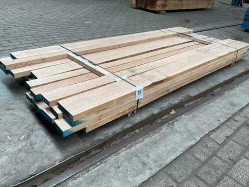 European Oak planks planed at 35 mm approx. 0.4 m³