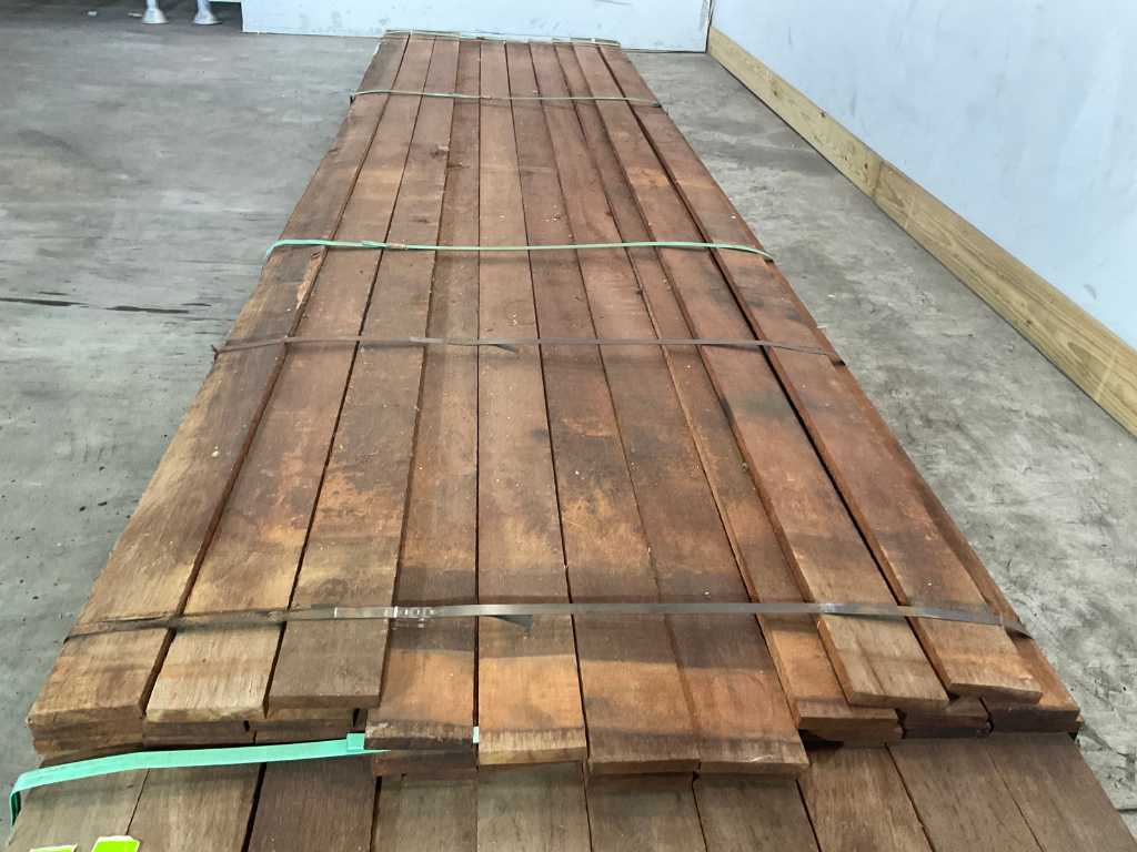 Angelim Vermelho panneau de tôle en bois dur 450x10x1,7 cm (49x)