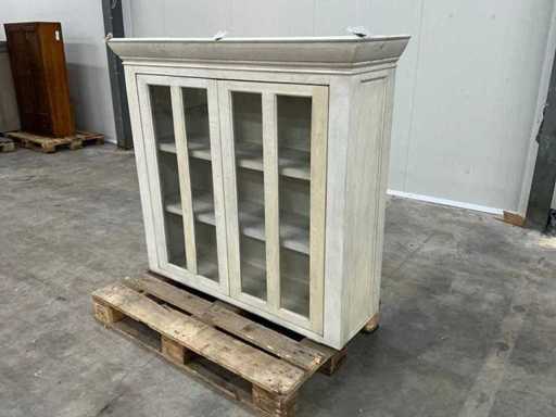 Eichen-Vitrine oder Oberkabinett 120,5x132x40,5 cm