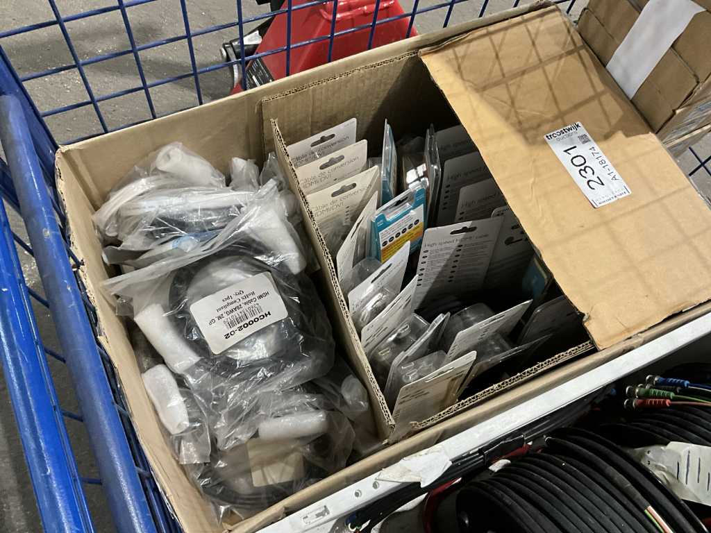 Various HDMI cables in their original packaging