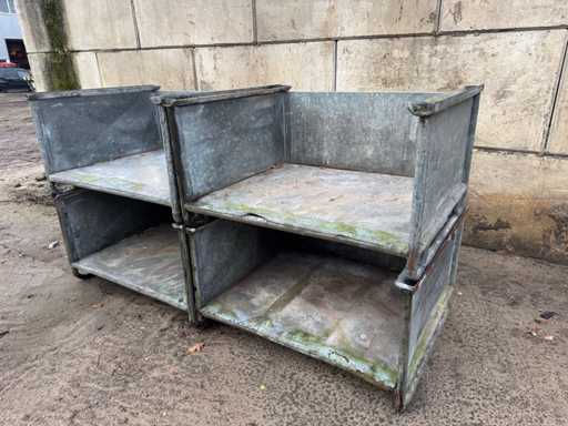 Caisses empilables galvanisées - 120x100x65 cm - Caisse empilable (100x)