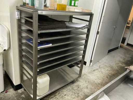 Mobile stainless steel rack