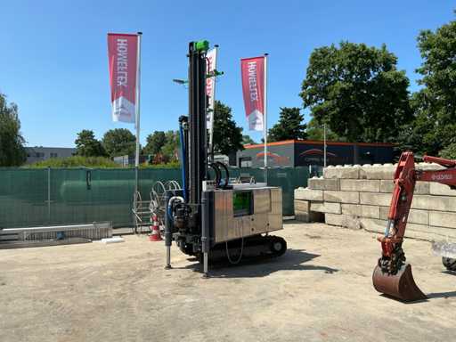 Grondboor installatie met grondboren