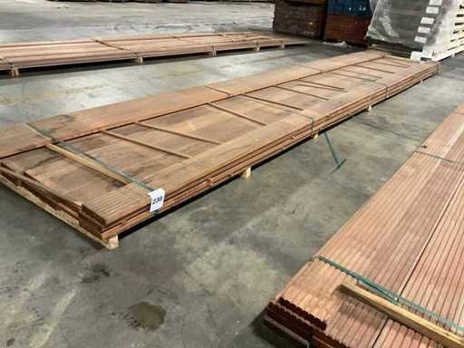 Bangkirai decking boards 28x145 mm (17x)