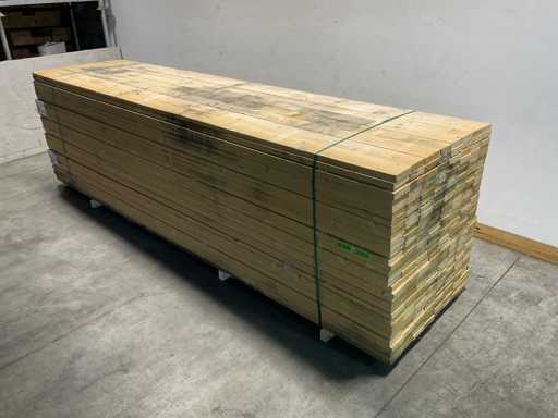 Vuren planken ruw - 420x12,5x3,2 cm (80x)