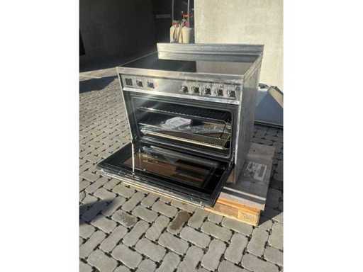 Smeg CE9CMX Elektrisch Fornuis met dampkap