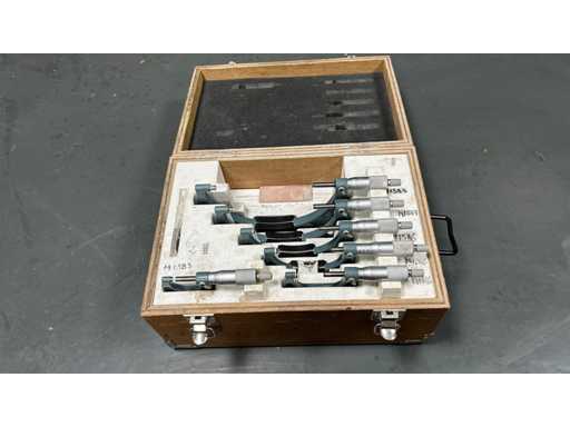 Zestaw MITUTOYO Mitutoyo – 6 analogowych mikrometrów