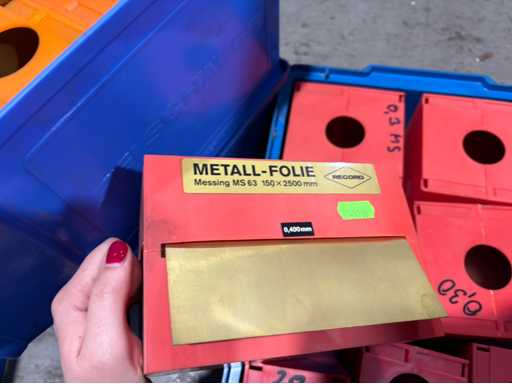 Metal foils brass & stainless steel – 20–25 rolls