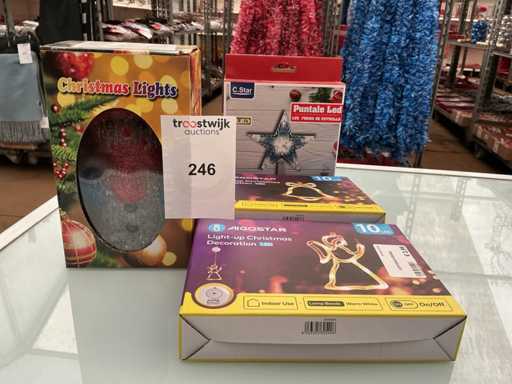 Weihnachten, Led-Dekoration. (4-fach)