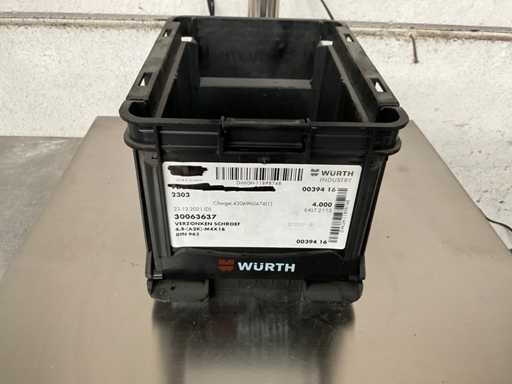 Würth 3.23 kg Countersunk screw M4 x 16 in stackable container
