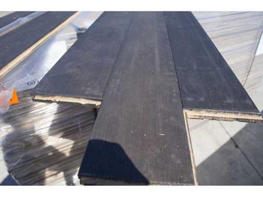 58,32 m² Parquet en chêne massif 20mm Huile graphite