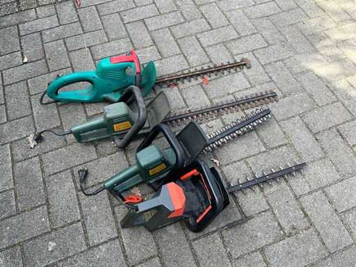 Bosch, Black&Decker, Gardena Heckenscher – funktional (4x)