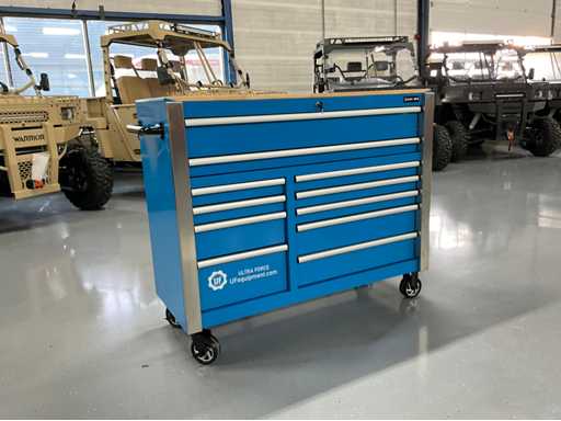 Ultra Force Equipment - Chariot à outils 11 tiroirs, 386 pièces outils, fermeture amortie