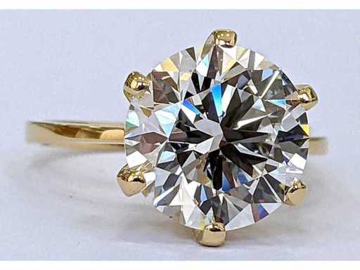 Anello in oro 14 kt con diamante 6,98 ct
