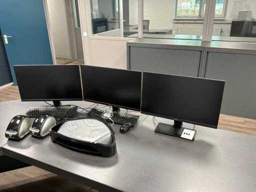 Monitor BenQ GW2475-T (3x) și 2 imprimante de etichete Dymo