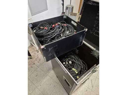 1 behuizing Schuko-kabel + DMX-kabel 3-pins