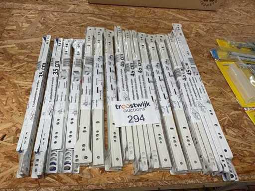 16 glissières de tiroir