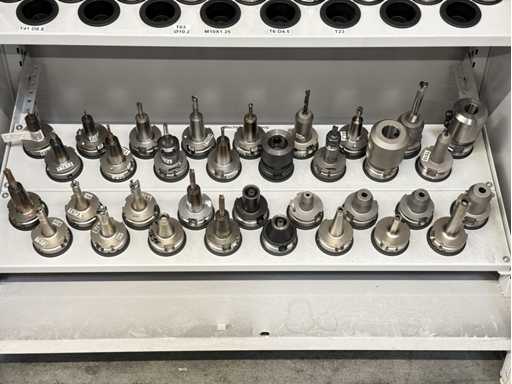  34 pcs HSK-A63 tool holders with tools