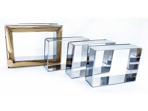 *NOU* Cadru pătrat pentru prăjitură din oțel inoxidabil, tavă pătrată cu inel pătrat (250 de bucăți)