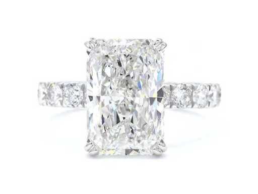 Pierścionek z białego złota 18 karatów o wadze 6,05 ct. Diament