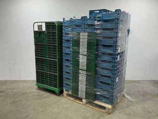 Various plastic crates