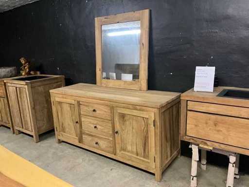 Badkamerkast in massief teak