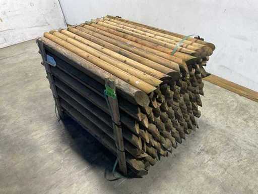 Poteaux en bois tendre rond ø80 mm x 149 cm - modèle DR5 - KDI brun (154x)