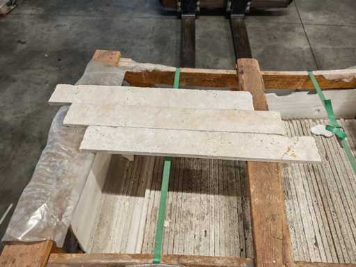 Natural Stone Travertine White Wall Tile 8x60 cm 14.4 m²