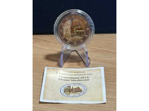 2 Euro 2013 Niemcy Klasztor Maulbronn z zastosowaniem złota i kolorów