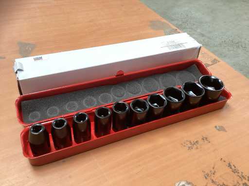 HBM 10 Delige 1/2 inch Krachtdoppenset