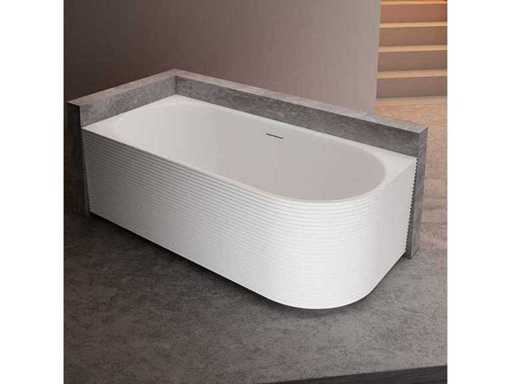 Corner bath left horizontal stripes 1700x800x58mm