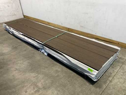 Vlonderplank co-ex composiet 420x14,5x2,3 cm bruin (20x)