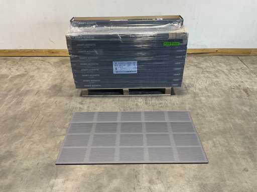 53,5 m² HDM Akustik-Wandpaneele - Inox schwarz - 138,8x20,1 cm