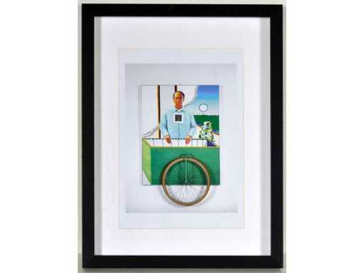 Roger Raveel - Self-portrait with trolley - offset