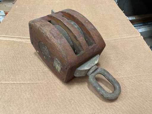 Vintage marine katrolblok