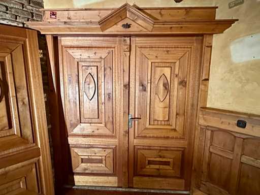 Drewniane drzwi panelowe (3x)