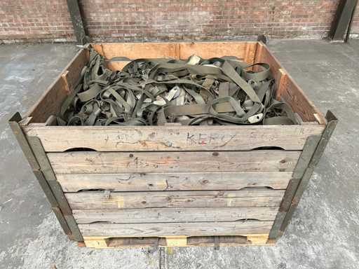 Party gray and green military webbing