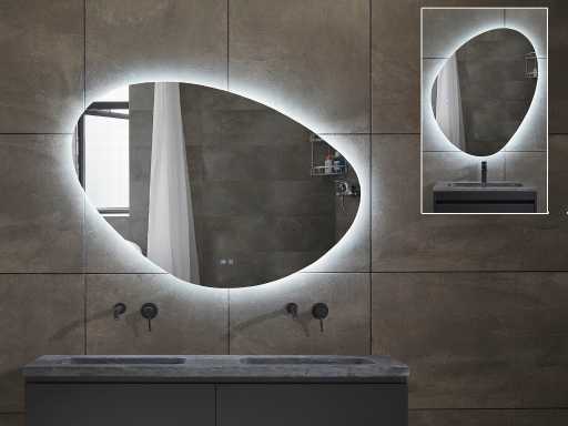 Mawialux design led miroir 100/120/140cm choix