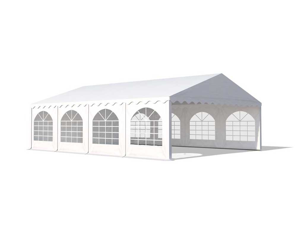 1 x PVC marquee 6 x 8 m - White - Including ground frame