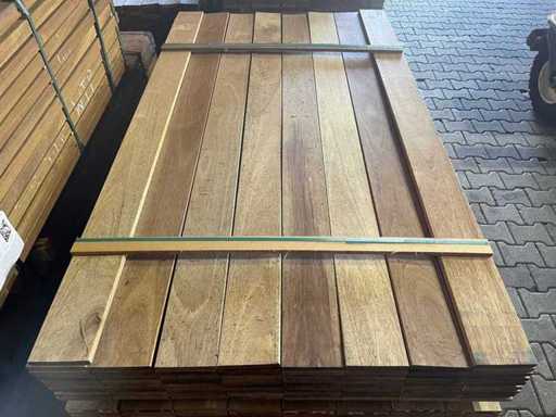 Deski typu Guyana Teak Country Grade strugowane 2000x140x18mm (69x)