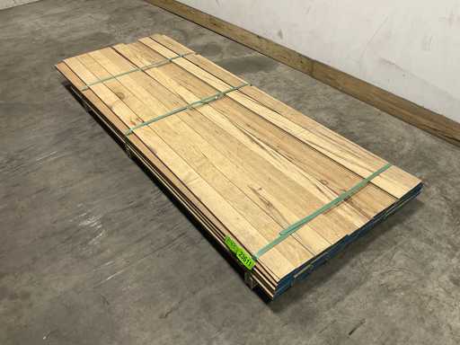 Lot of Fraké boards tongue and groove 210-240x9.8x2 cm