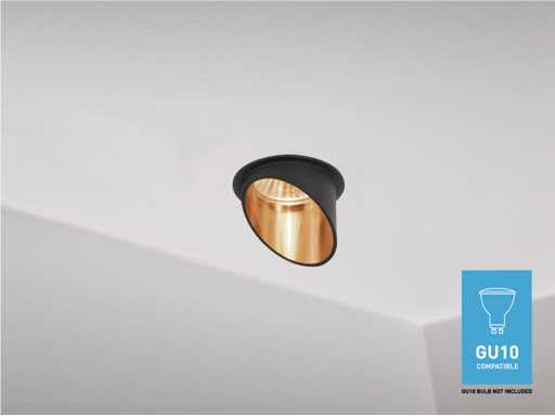 GU10 Inbouw design armatuur met lamphouder(50x)