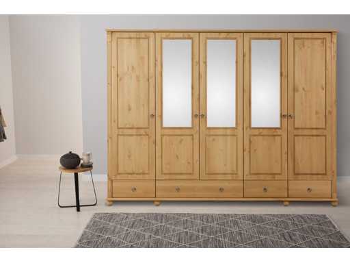 Massief dennenhouten garderobe